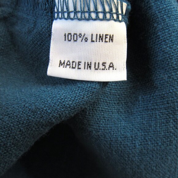 Bryn Walker Pure Linen Teal Tunic Top - Picture 3 of 3